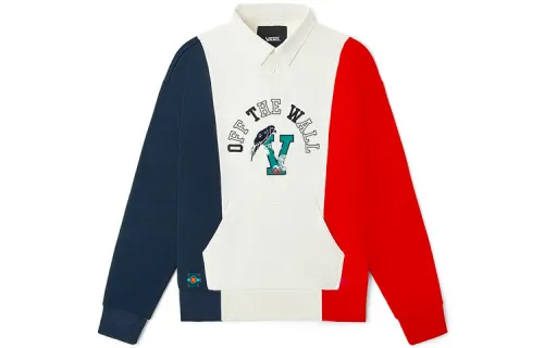 Vans Sweatshirts Unisex Ecru Polo Collar Moderate Regular