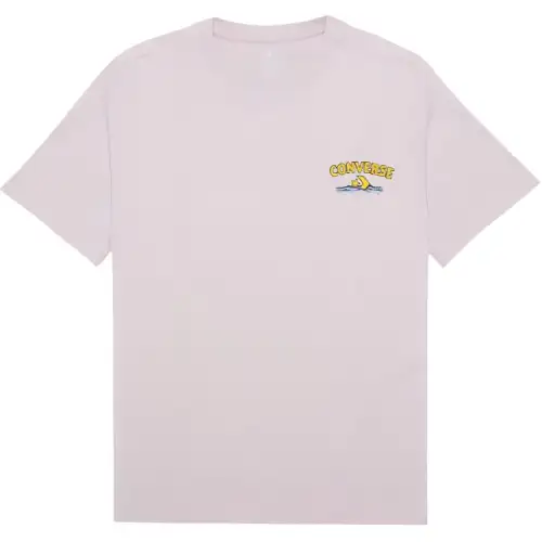 Converse T Shirts Unisex Blush Crew Neck Moderate Straight Fit