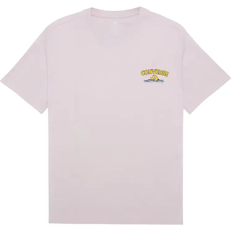 Converse T Shirts Unisex Blush Crew Neck Moderate Straight Fit