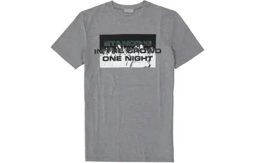 DIOR T Shirts Men's Gray Crew Neck Moderate Straight Fit