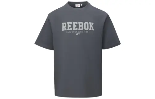 Reebok T Shirt Unisex Charcoal Black