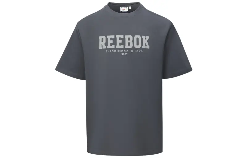 Reebok T Shirt Unisex Charcoal Black