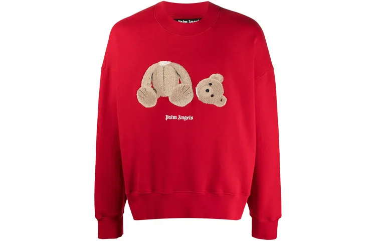 Palm Angels Bear Motif Long-Sleeved Sweatshirt