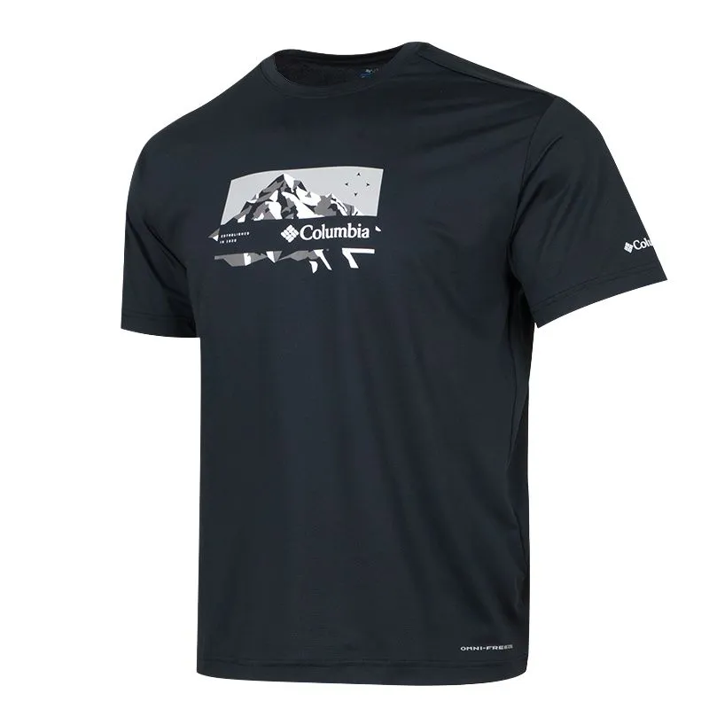 Columbia T-Shirts Men's Black Crew Neck Moderate