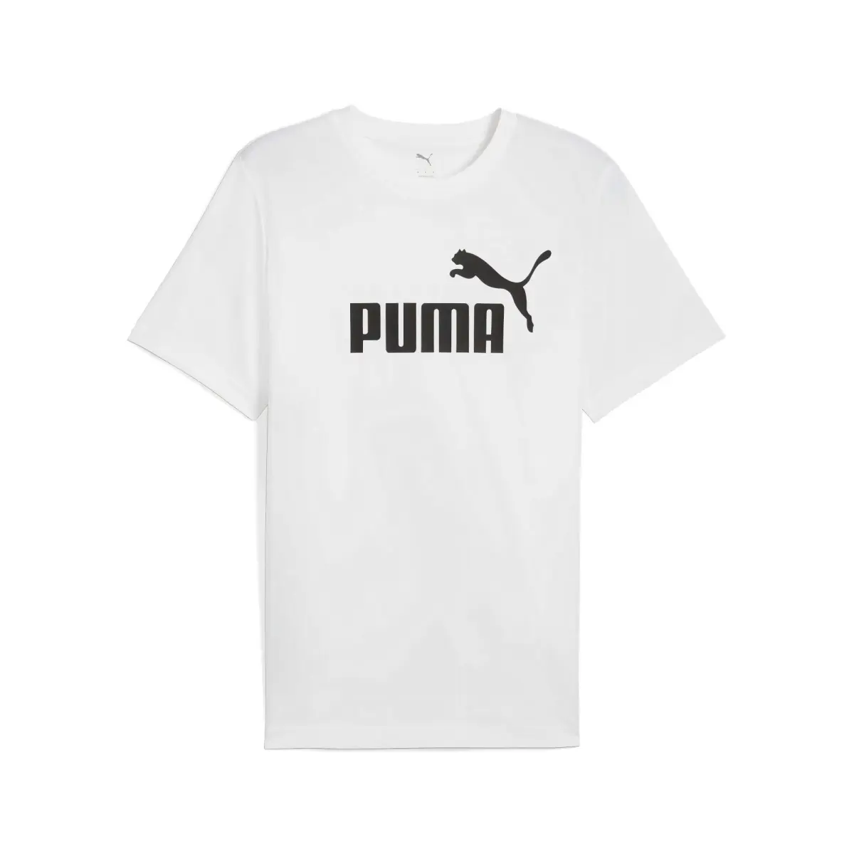 PUMA T-Shirts Men's White-02 Crew Neck Moderate Straight Fit