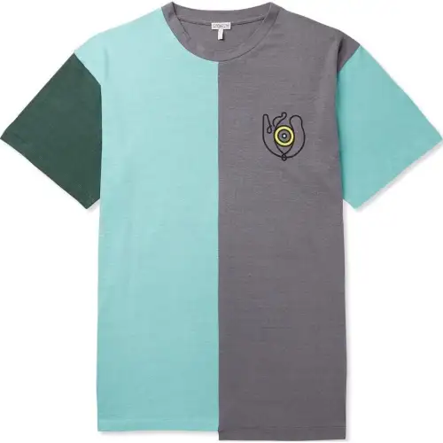 LOEWE T Shirts Men's Multicolor Crew Neck Moderate Straight Fit