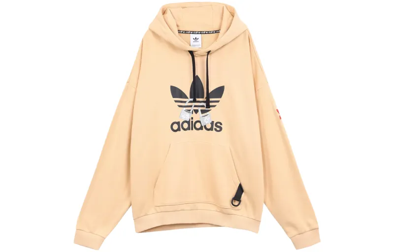 Adidas Originals Sweatshirts Men's Amber Yellow Hooded Moderate Regular