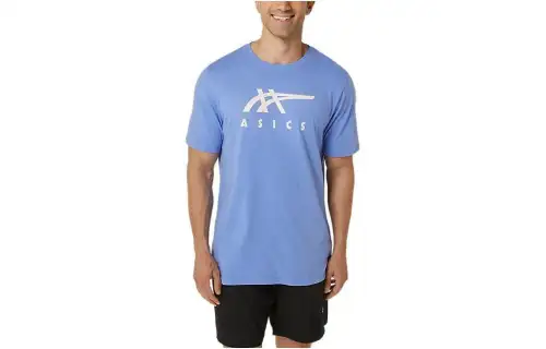 Asics Short Sleeve Tee T Shirt Men's Sapphire Heather