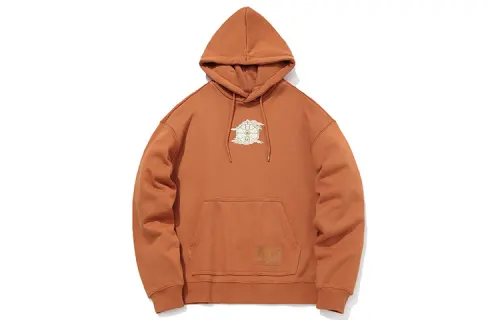 Li Ning BADFIVE Sweatshirts Unisex Amber Brown Hooded Moderate Regular