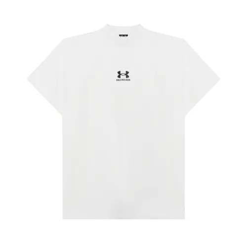 Balenciaga Logo Embroidered Crewneck T Shirt