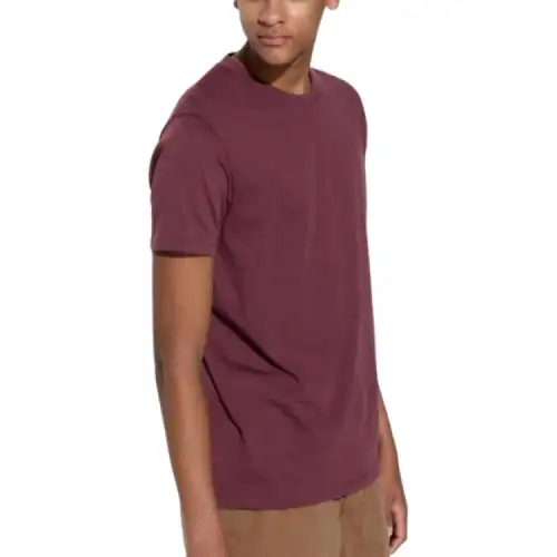 UNIQLO T Shirts Men's Dark Red Crew Neck