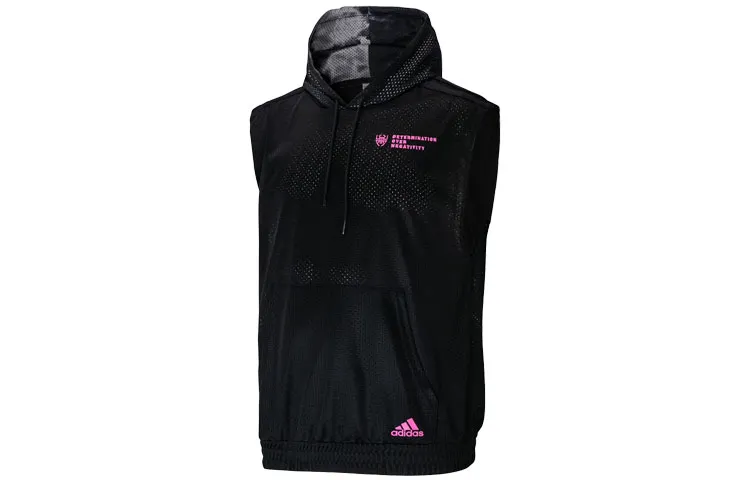 Adidas Sweatshirts Men's Black Hooded Moderate Straight Fit