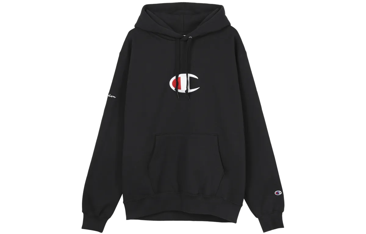 Champion Sweatshirts Unisex Black Hooded Moderate Regular