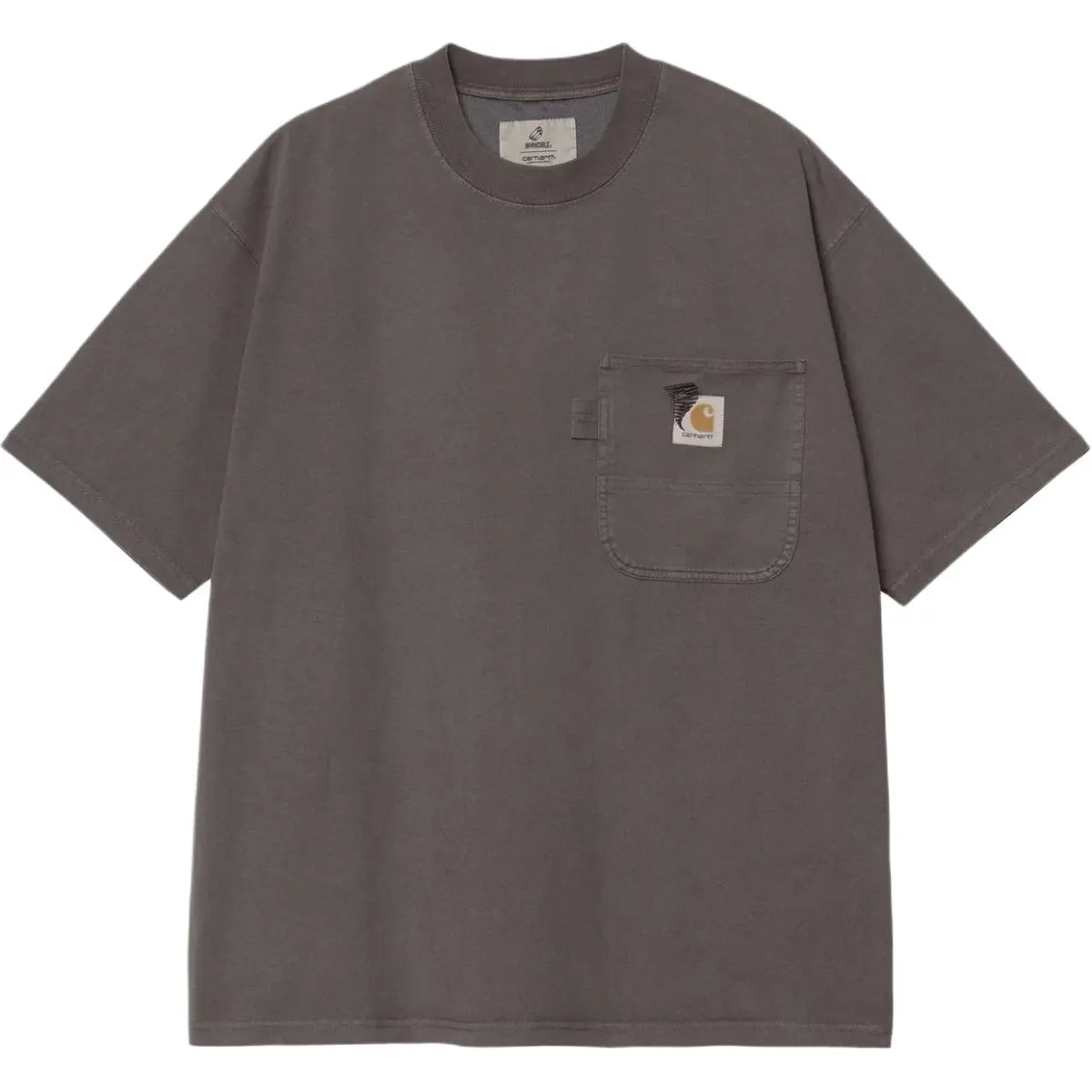 Carhartt WIP Carhartt WIP X INVINCIBLE T-Shirts Unisex Dark Brown Crew Neck Moderate
