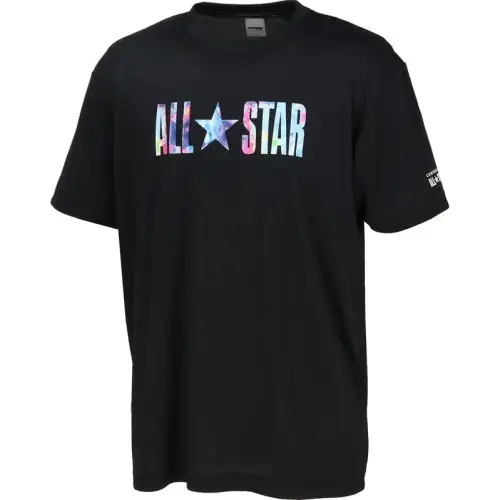 Converse T Shirts Men's Black Crew Neck Moderate Straight Fit
