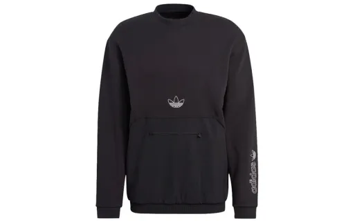 Adidas Originals SPRT ARCHIVE Sweatshirts Men's Black Crew Neck Moderate Regular