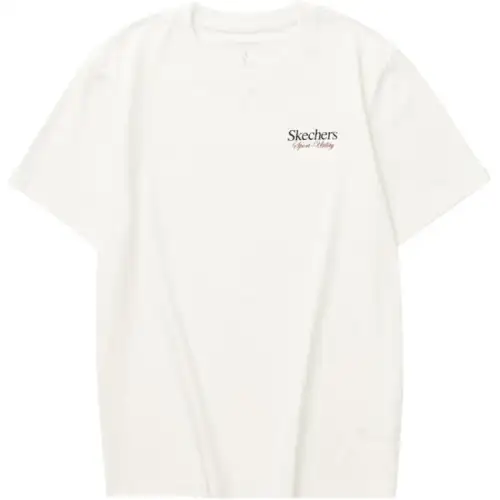Skechers T Shirt Men's Marshmallow White