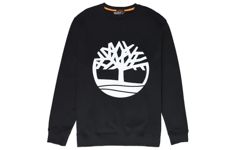 Timberland Sweatshirts Men's Black Crew Neck Moderate Regular