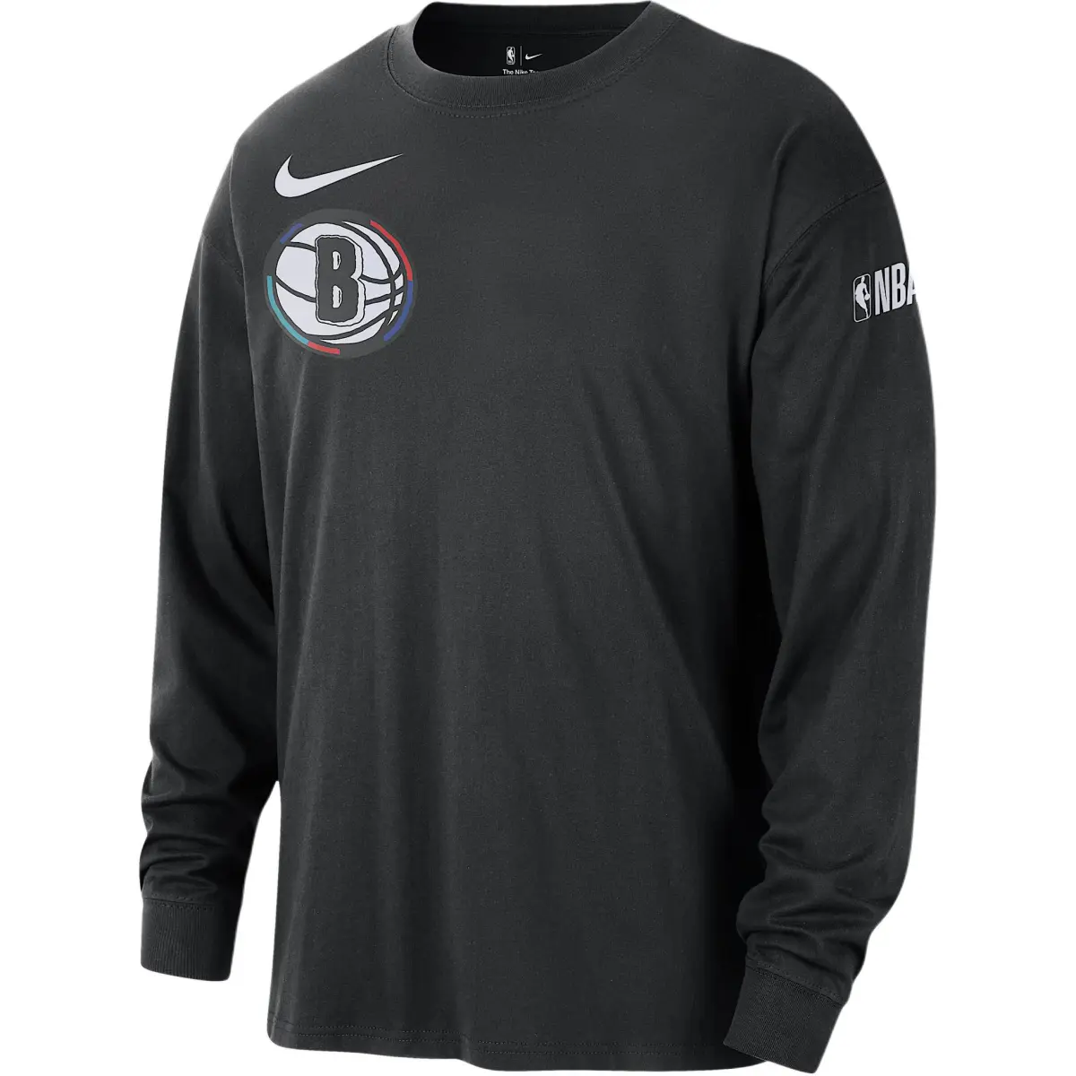 Nike Brooklyn Nets Courtside City Edition Men's Nike Nba Max90 Long Sleeve T Shirt