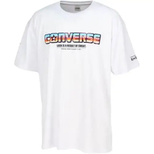 Converse T Shirts Men's White Crew Neck Moderate
