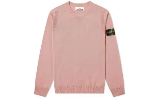STONE ISLAND Sweatshirts Men's Pink Crew Neck Moderate Regular