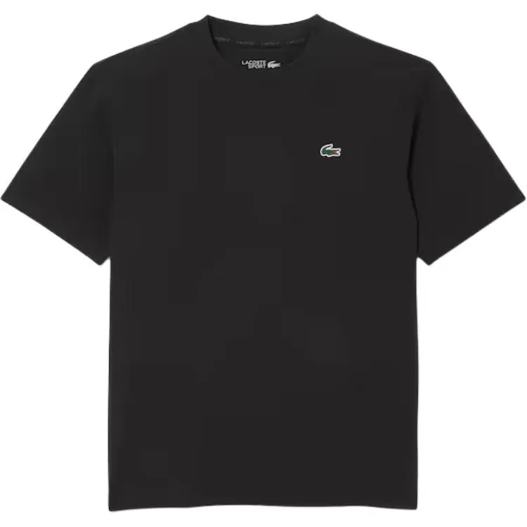 LACOSTE T Shirts Men's Black Crew Neck Moderate Straight Fit