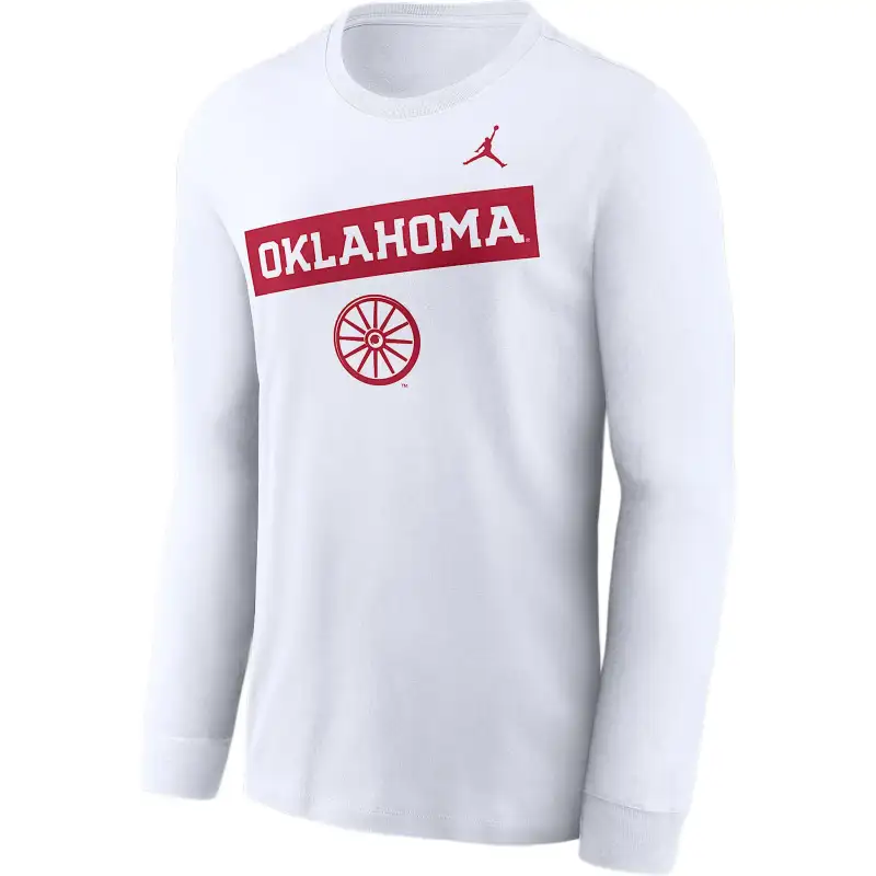 Jordan Oklahoma Sooners 2 Hit Classic Location Men's Jordan Brand College Long Sleeve T Shirt
