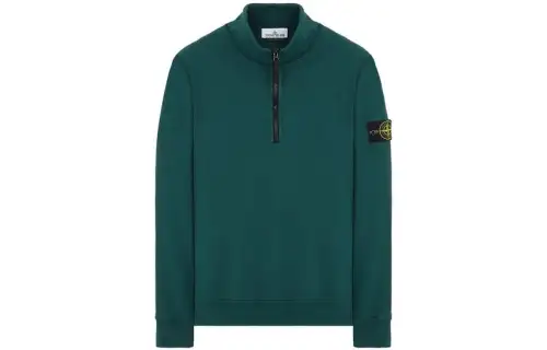 STONE ISLAND Sweatshirts Men's Green Turtleneck Moderate Regular