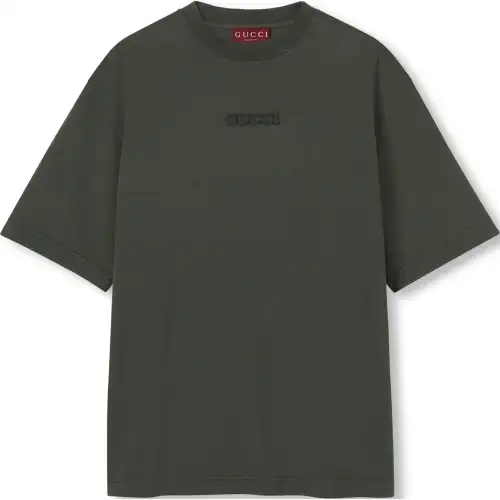 GUCCI Embroidered Jersey T Shirt