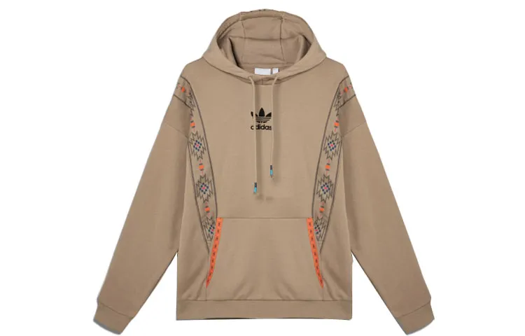 Adidas Originals Sweatshirts Men's Khaki Hooded Moderate Regular