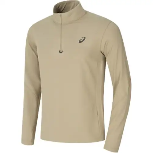 ASICS T Shirts Men's Green Stand Collar Moderate
