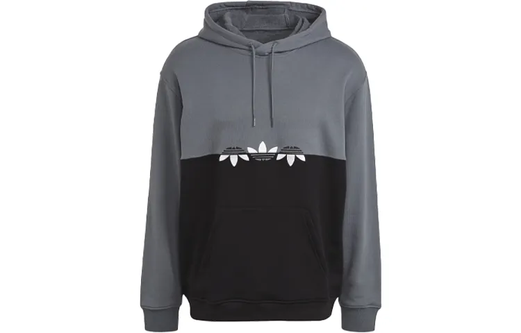 Adidas Originals ADICOLOR Hooded Fitted Long Sleeved Sweatshirt Men's Blue Black