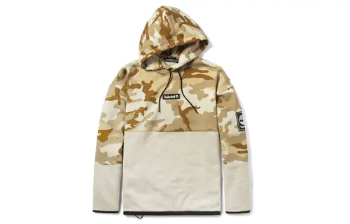 Timberland Sweatshirts Men's White Sand Camouflage Hooded Moderate