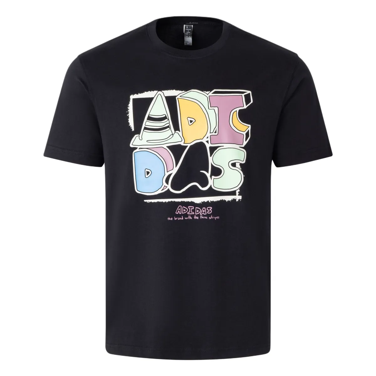 Adidas T-Shirts Men's Black Crew Neck Moderate