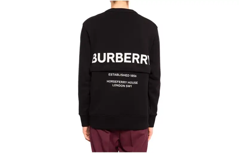 Burberry Sweatshirts Men's Black Crew Neck Moderate Other