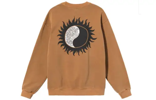 Stussy X OUR LEGACY Sweatshirts Unisex Brown Crew Neck Moderate Regular