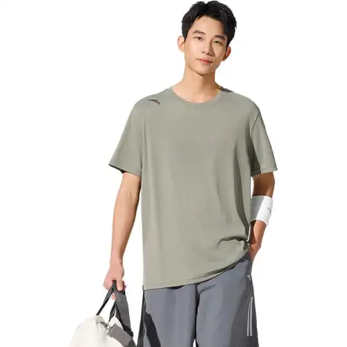 Anta Variety Training Collection T Shirt Men's Coffee Sepal Gray