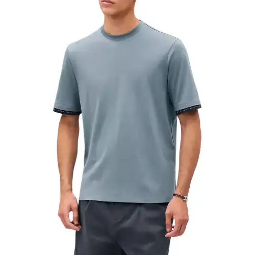 HERMES SS25 T Shirt Men's Blue Gray