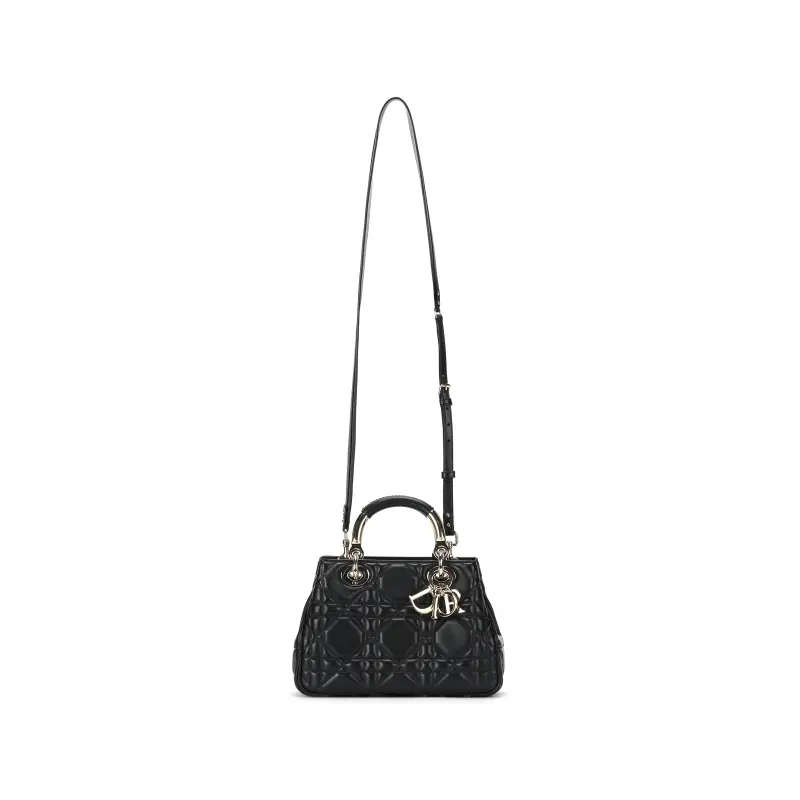 DIOR Calfskin Handbag Shoulder Bag, Crossbody Bag, Handbag Small Women's Black