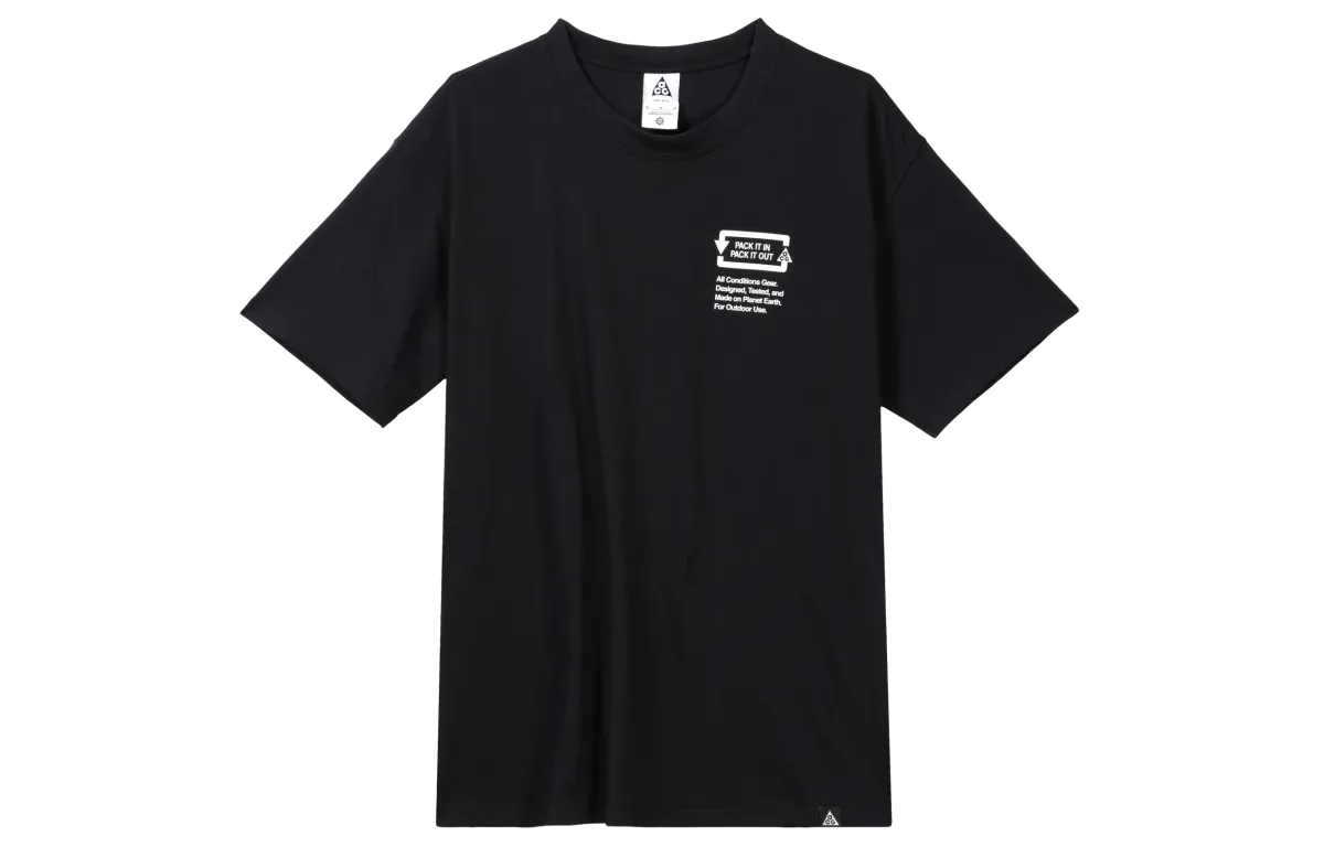 Nike T-Shirts Men's Black Crew Neck Moderate