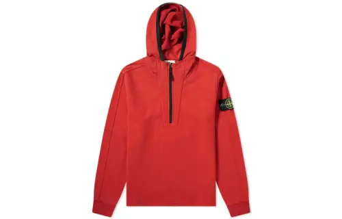STONE ISLAND Sweatshirts Men's Red Hooded Moderate Regular