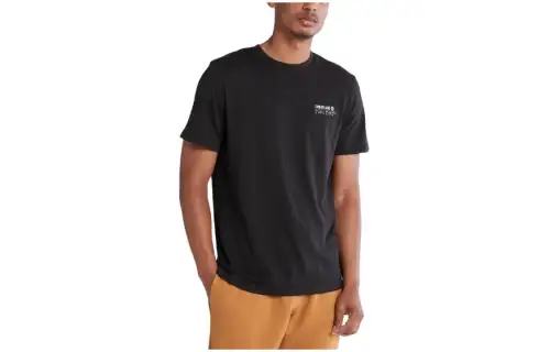 Timberland T Shirts Men's Black Crew Neck Moderate