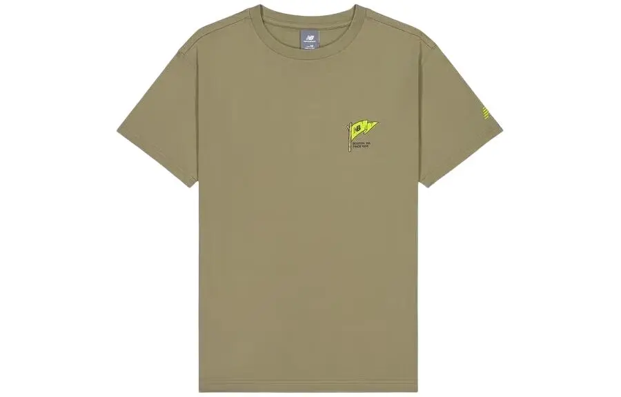 New Balance Flag Graphic T Shirt Men's Olive Green
