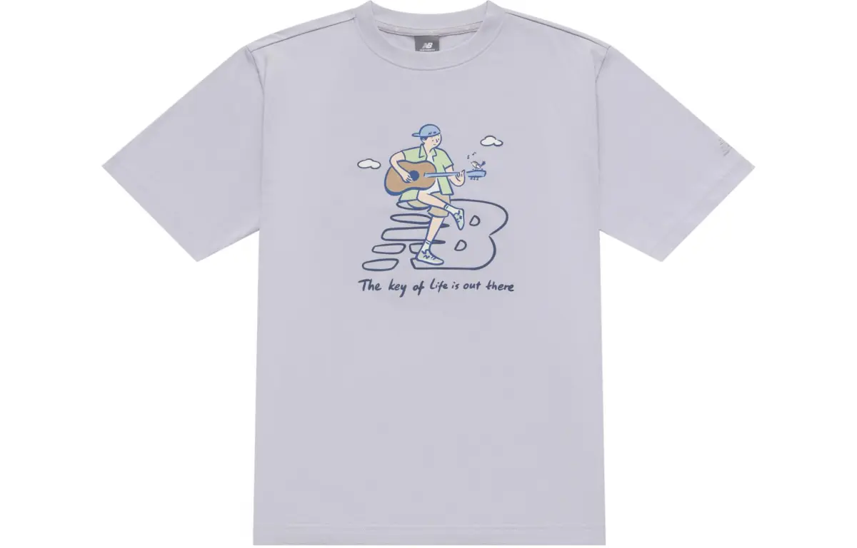 New Balance x PK SHEJISHILIANMINGKUAN Live With The New Balance T Shirt Unisex Light Purple