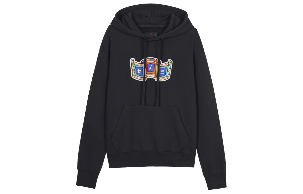 Jordan Sweatshirts Men's Black Hooded Moderate Regular