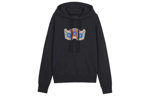 Jordan Sweatshirts Men's Black Hooded Moderate Regular
