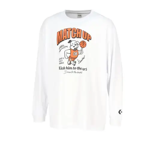 Converse T Shirts Men's White Crew Neck Moderate