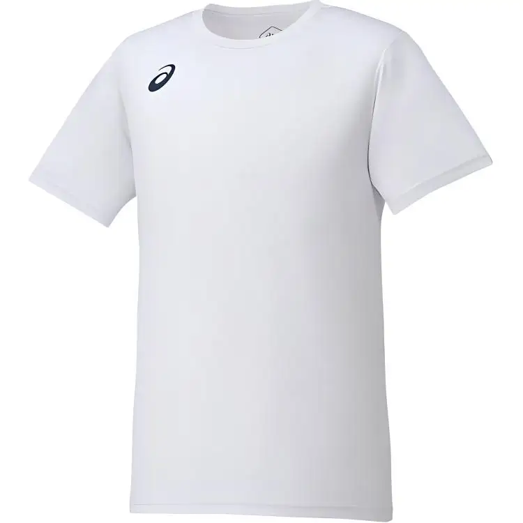 ASICS T Shirts Men's White Crew Neck Moderate