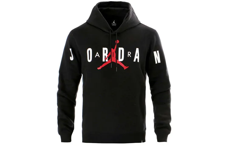 Jordan Jumpman Sweatshirts Men's Black Hooded Moderate Regular