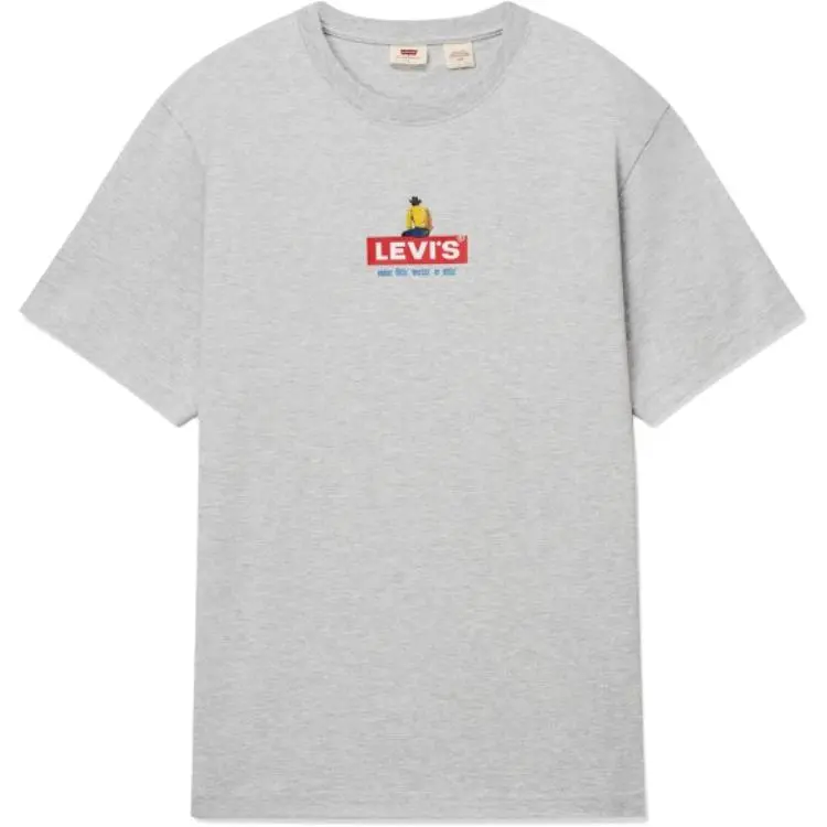Levi's T-Shirts Men's Gray Crew Neck Moderate